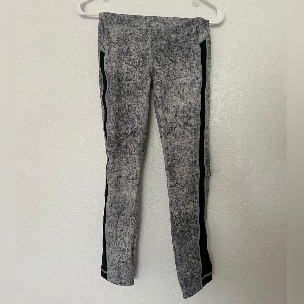 Gray and Black Patterned Lululemon Leggings